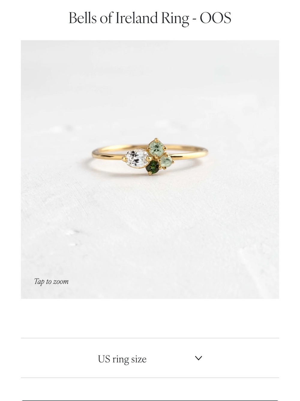 Melanie Casey Bells of Ireland ring (Size 7) RETIRED